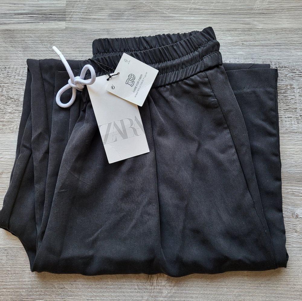 NWT ZARA Wide Leg High Waisted Pants size Small